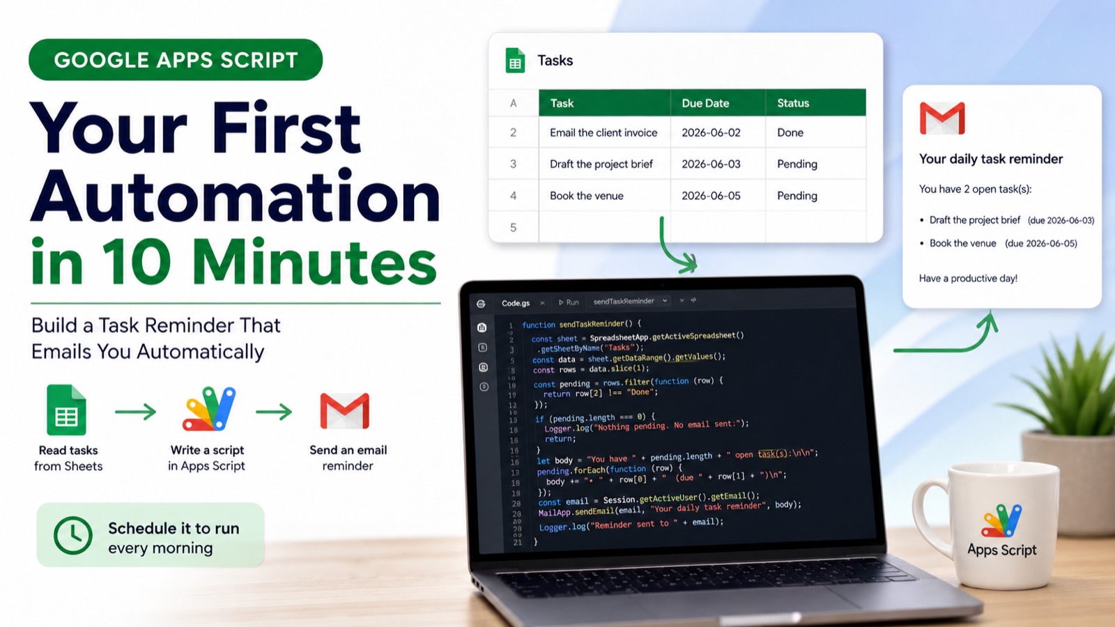 Google Apps Script for Beginners: Your First Automation in 10 Minutes