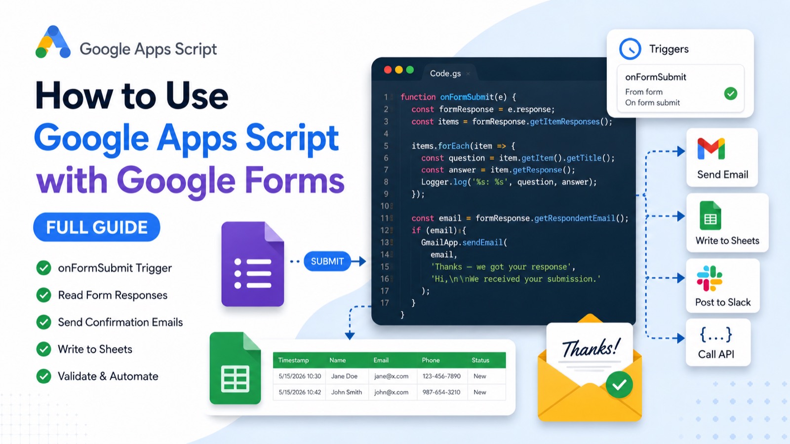 How to Use Google Apps Script with Google Forms (Full Guide)