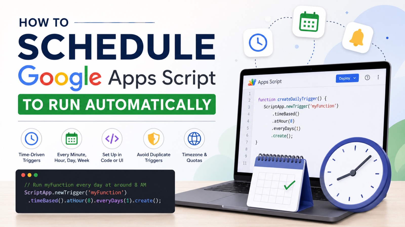 How to Schedule a Google Apps Script to Run Automatically